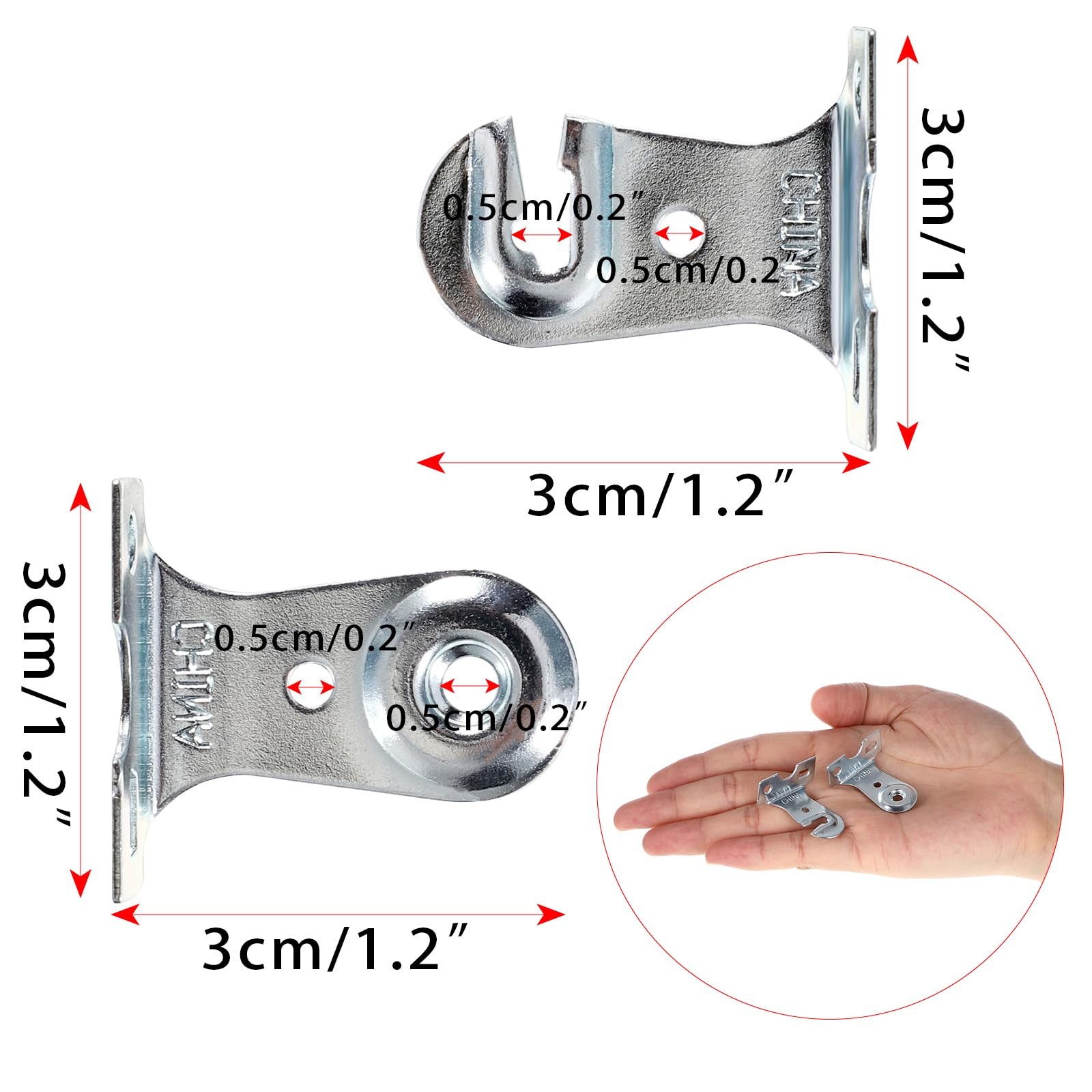 Metal Window Shade Brackets-4PCS Roller Shade Hardware Outside Mount with Scr…
