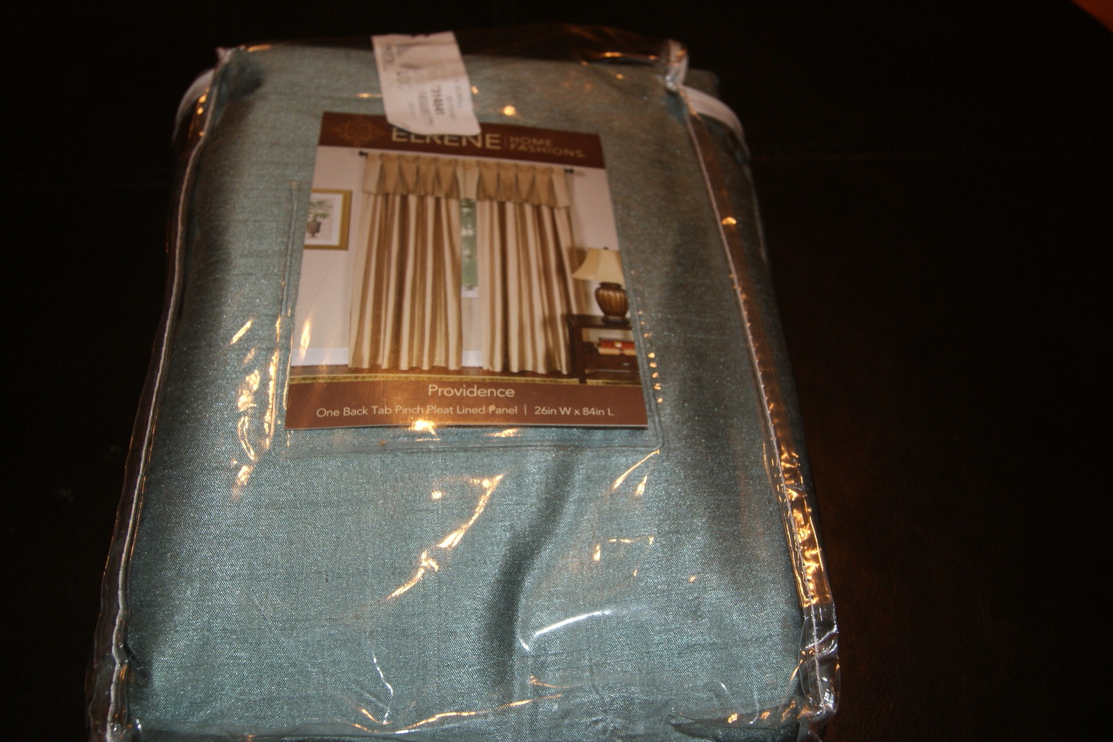 Elrene Providence 26″ x 84″ Panel Blue Back Tab Pinch Pleat Lined