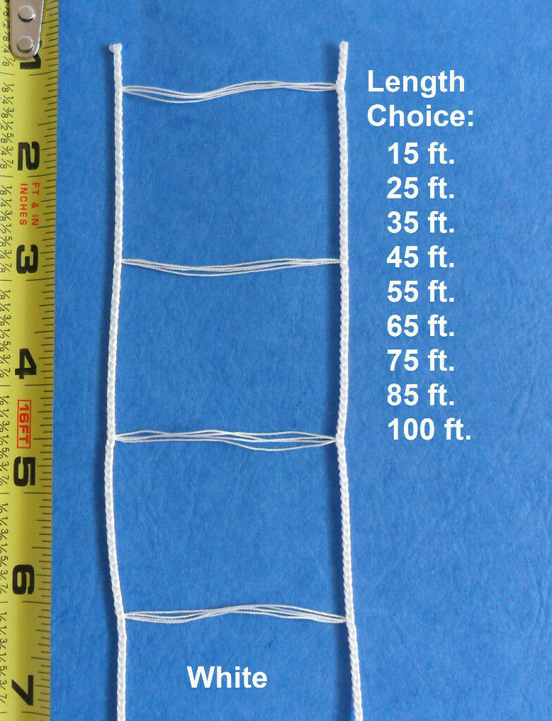 White Ladder String Tape For 2 Inch Wood Vinyl Venetian Blinds Choice 15 -100 ft