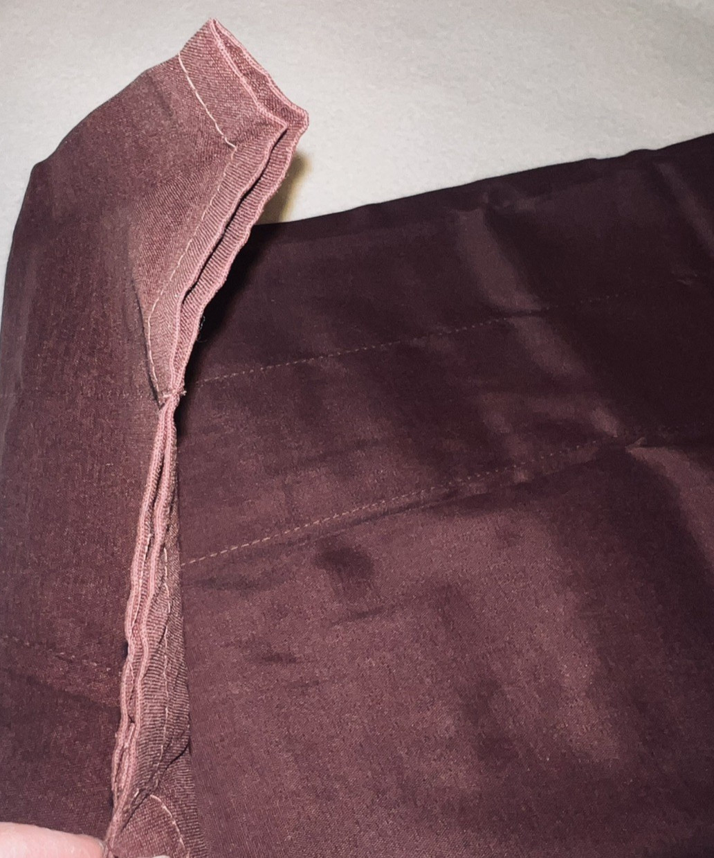 4 burgundy poly/cotton straight/balloon lt-fltring rod pocket valances, 72″