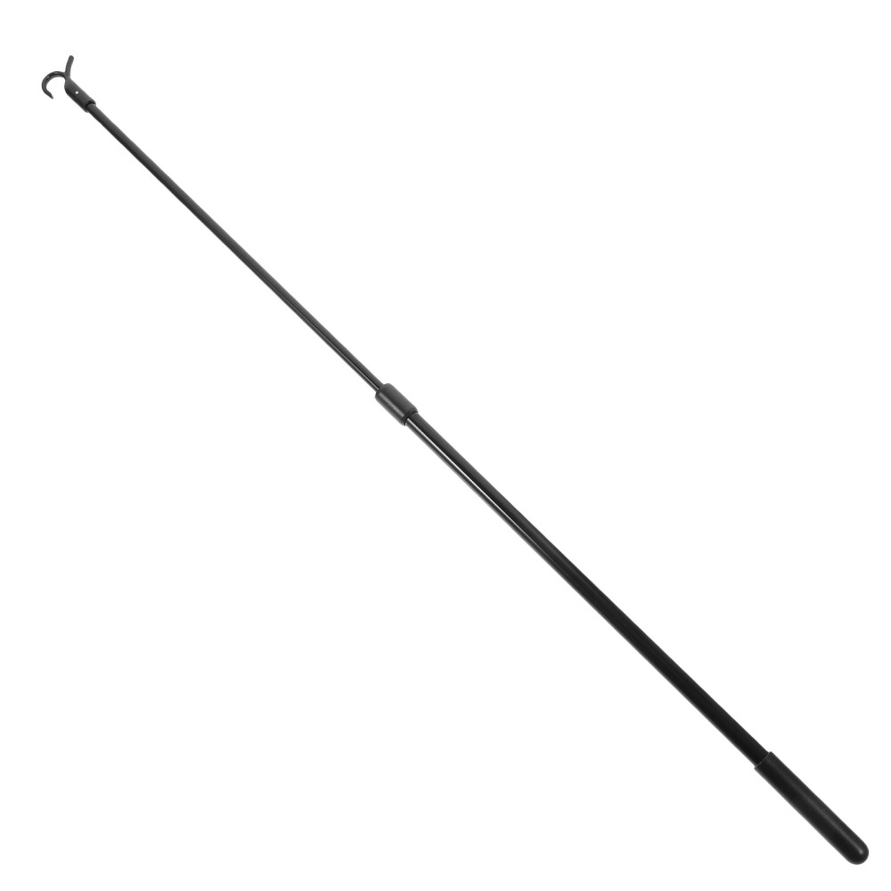 Black Curtain Pull Rod 60CM Retractable Aluminum Alloy for Home Drapes