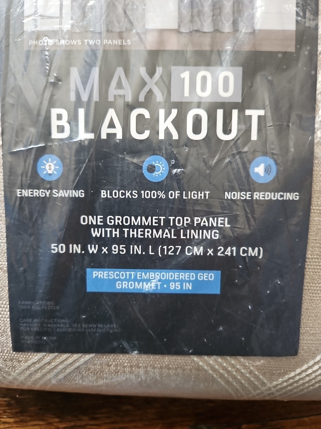 50×95 Single Panel, 100% Blackout