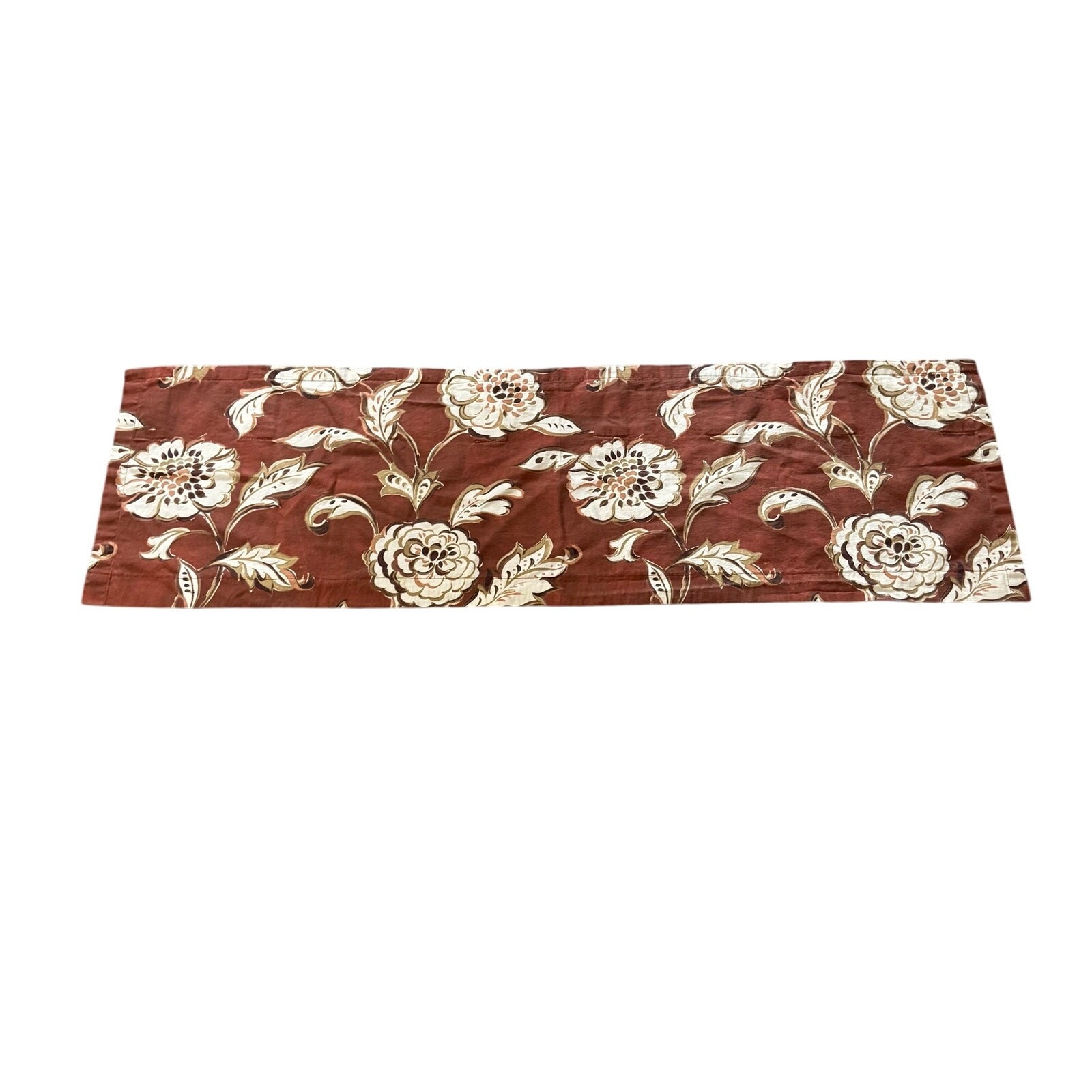 Pier One Imports Magdalene Clay Two Curtain Panels One Valance 100% Cotton