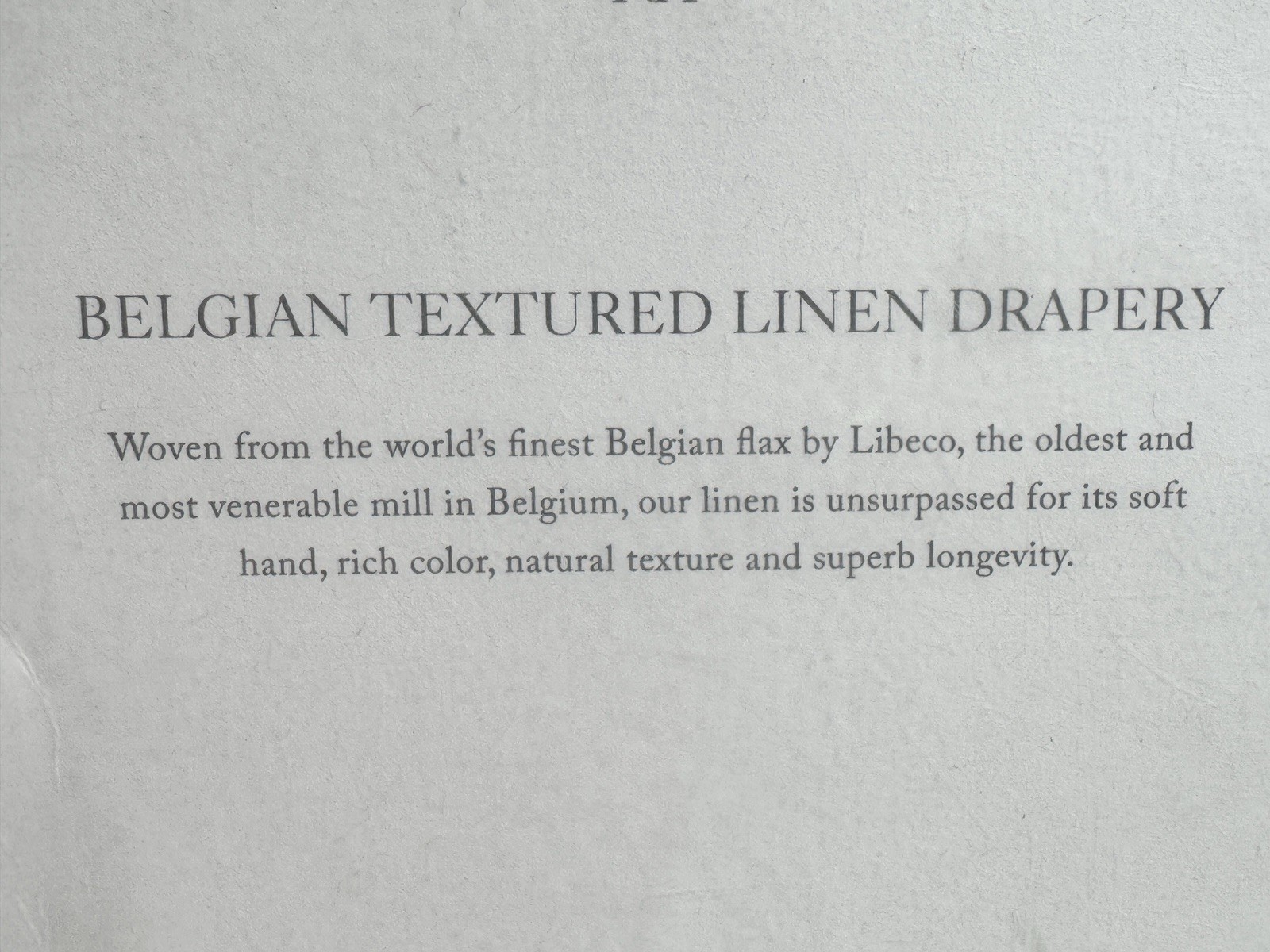 Restoration Hardware Opaque Belgian Linen Drapery RP 50″W x 96″L Fog NEW $330