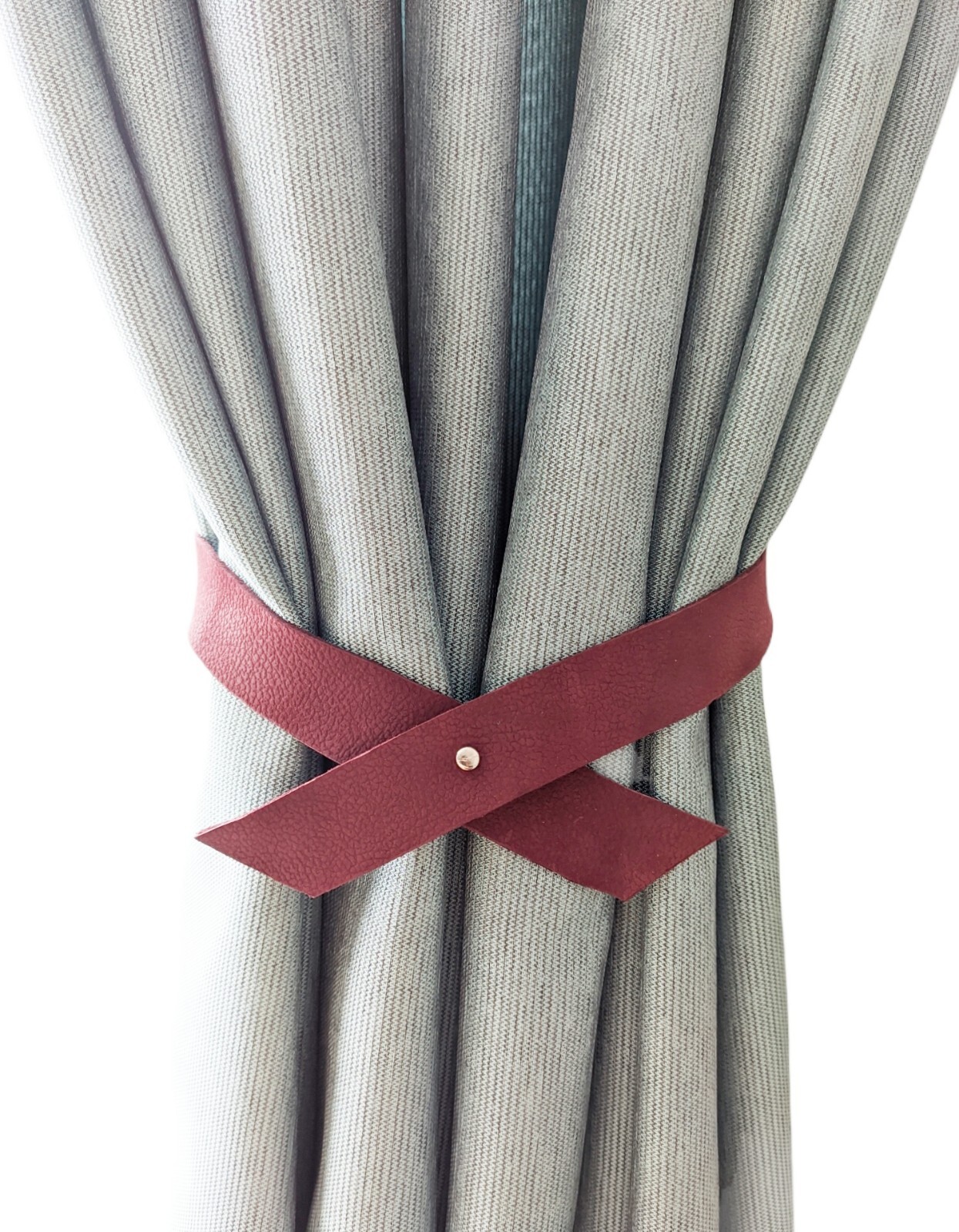 50cm Genuine Leather Curtain Tiebacks, Curtain Tie Backs, Brown Curtain Tiebacks