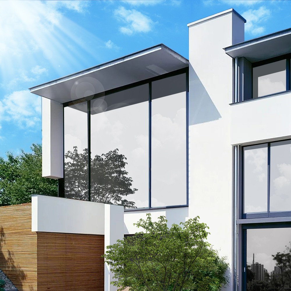One-Way Mirror Window Film Privacy Tint Sun UV Reflective Heat Control for House