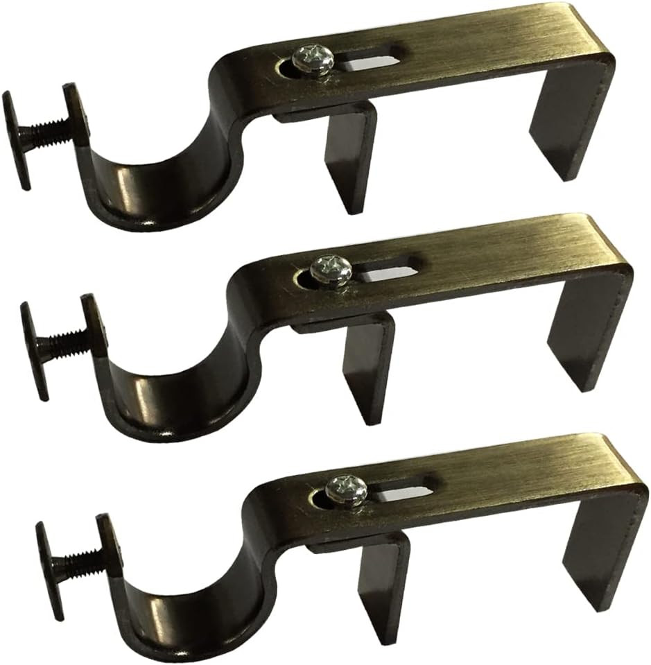 NONO Bracket – Curtain Rod Bracket Attachment (Brass Set of 3)