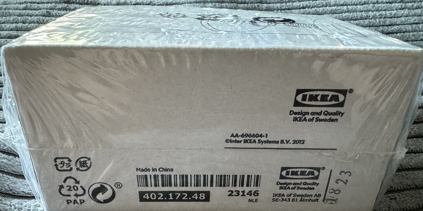 Ikea Blast Glass Globe Black Steel Curtain Round Rod Finials, NEW