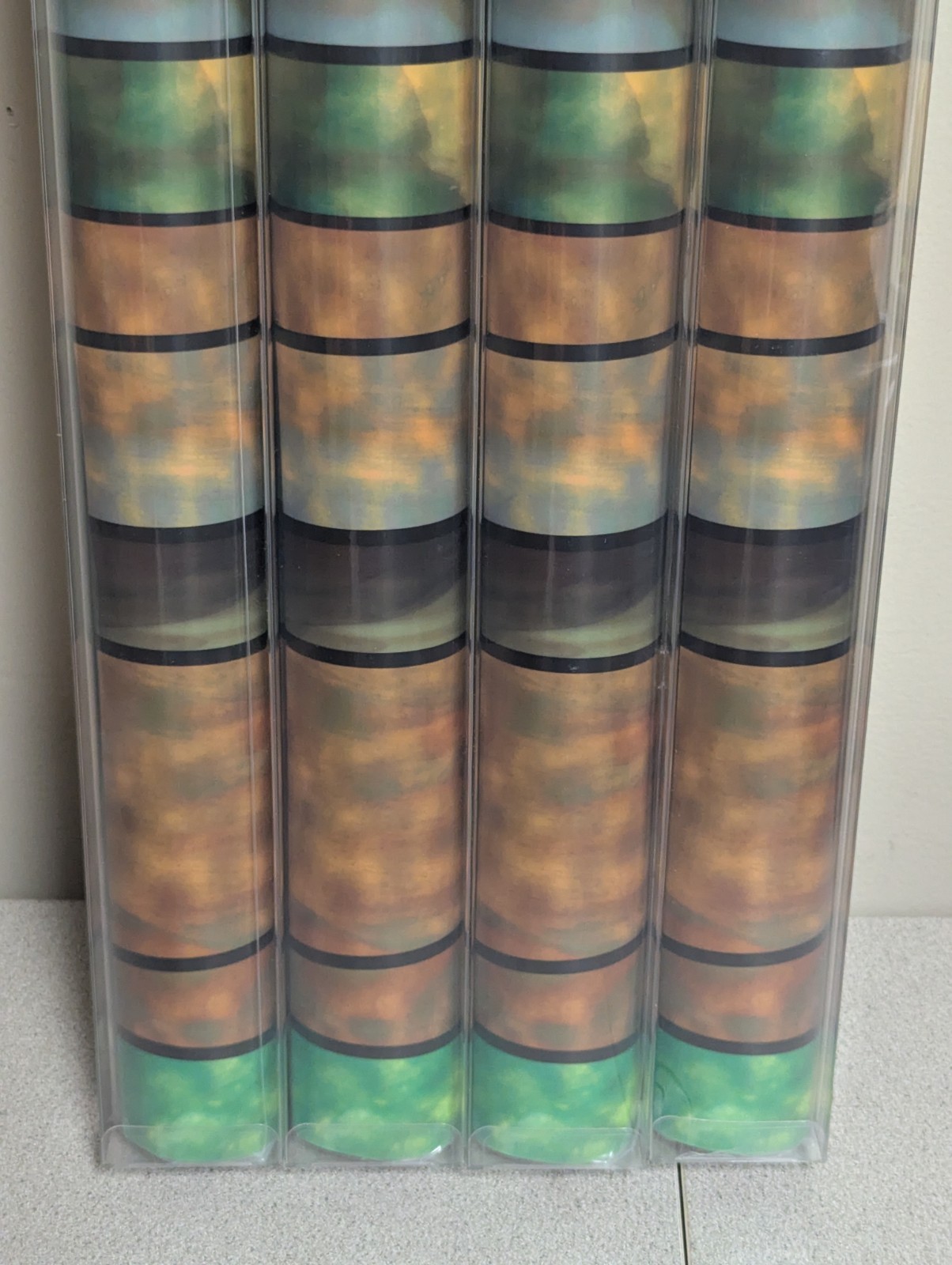 4 pack Glass Window Film Decorative Stained Etched Modern Artscape City Lights