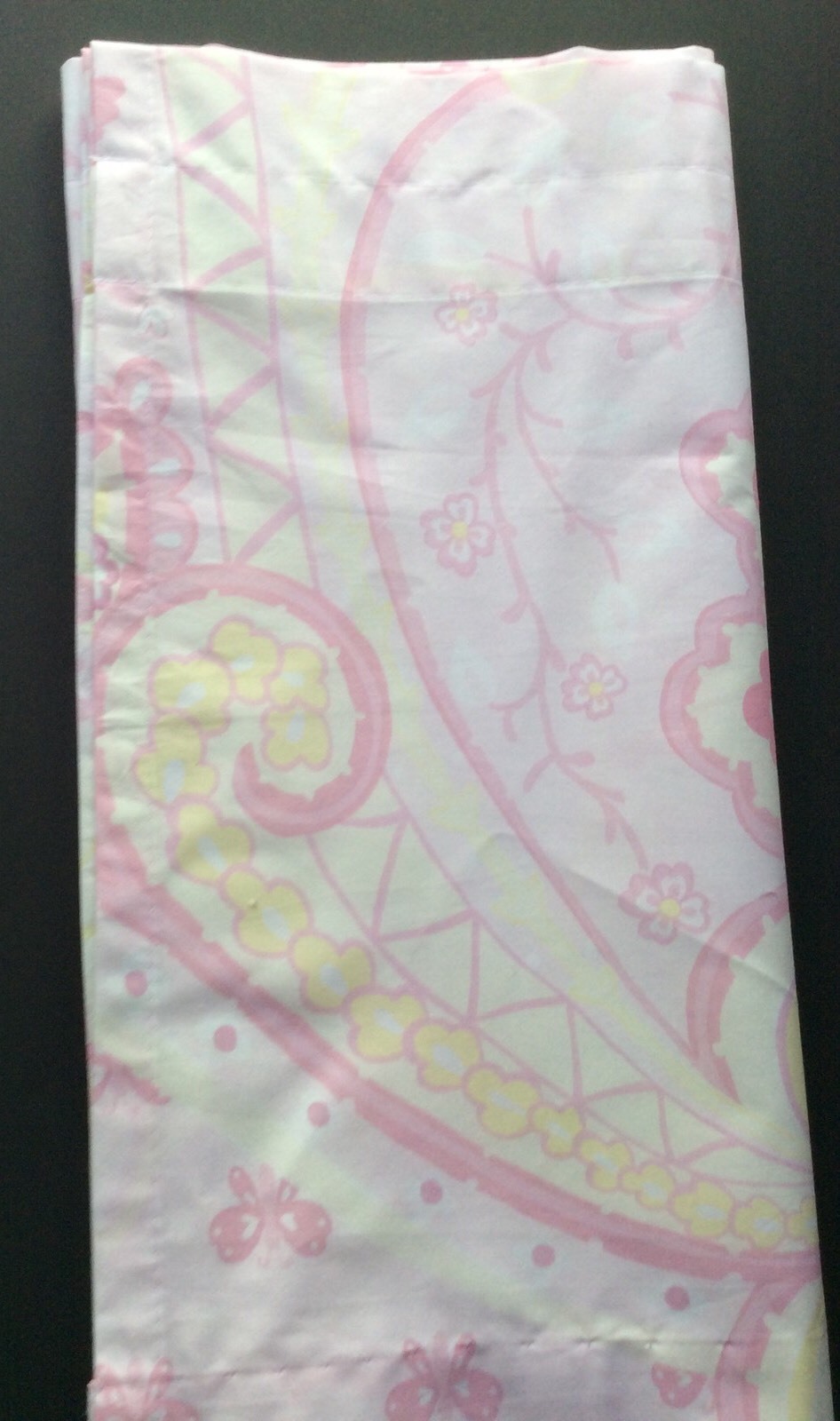 NEW Pottery Barn Kids PINK Mallory Custom Valance 64 By 13.5 butterflies