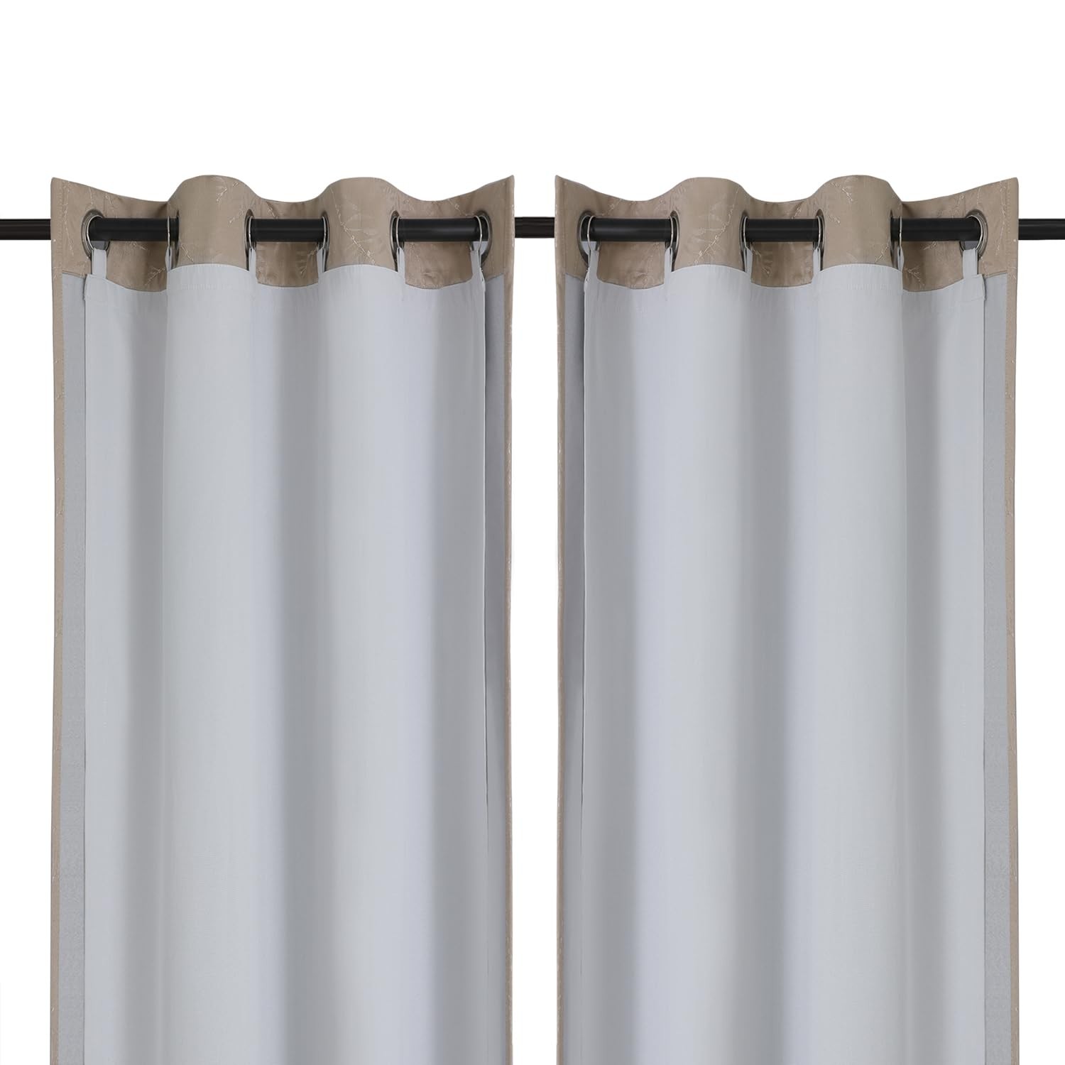 Bedroom Curtain Liners with 13 Rings, Privacy Energy Saving Blackout Liners f…