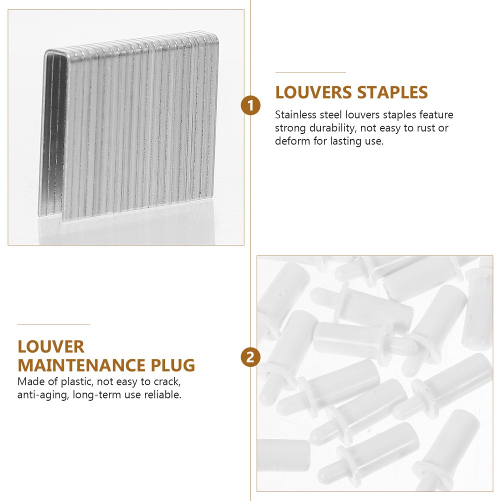 40Pcs Plantation Shutter Repair Pins Durable Plastic and Stainless Steel Kit