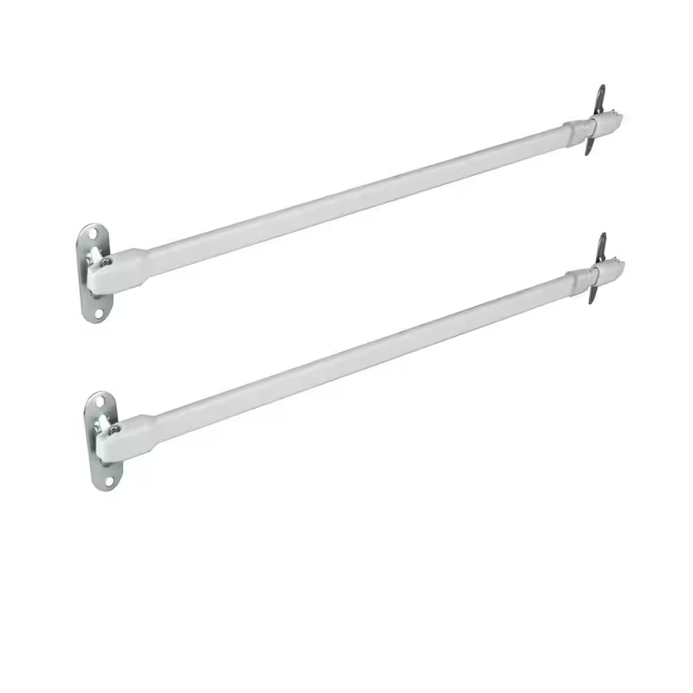 Adjustable 16″ to 28″ Oval Sash Rod in White (Set of 2)