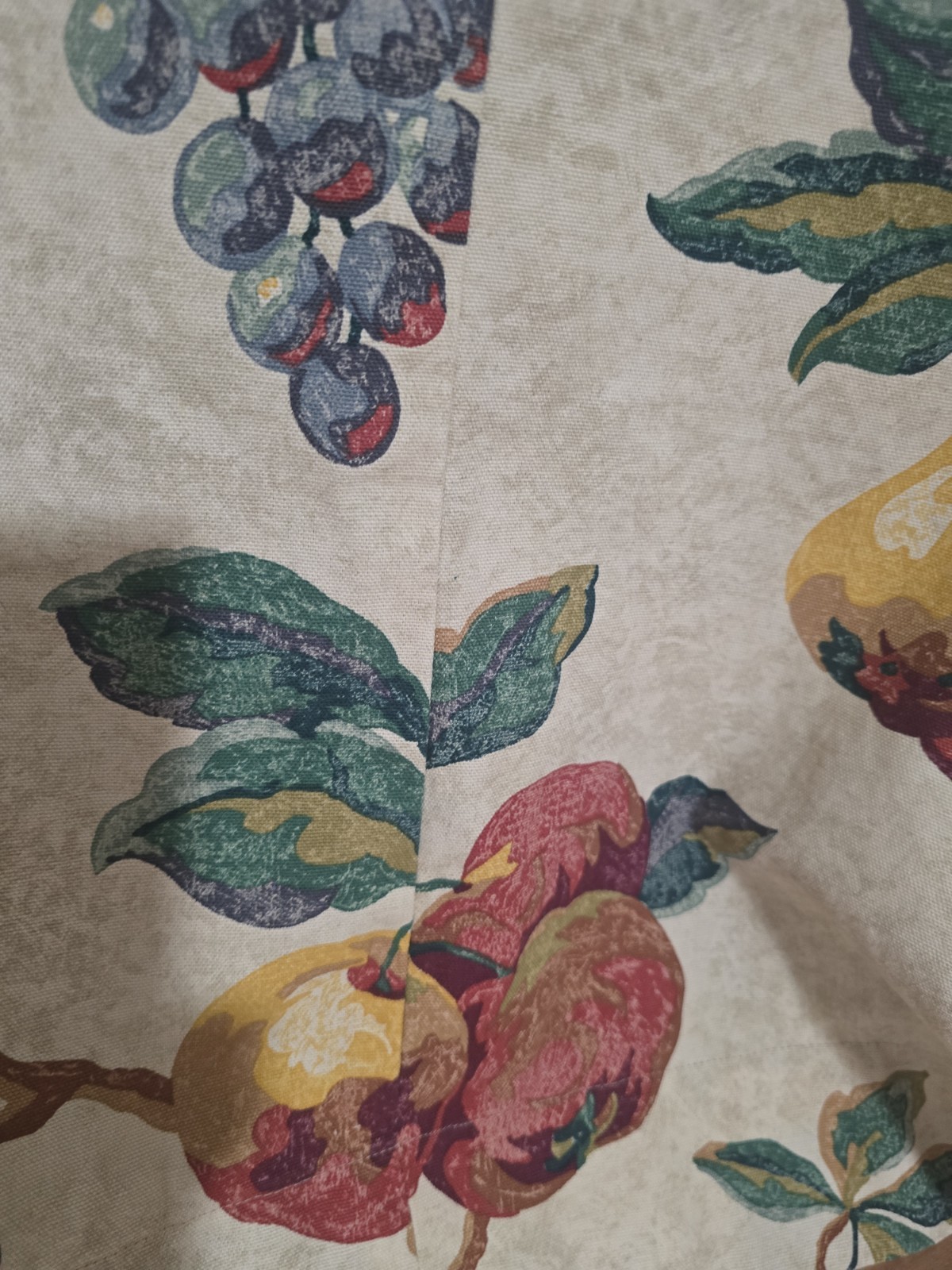 Set of 4 Extra-wide Custom Fruit Print Drapery Panels – Heavy Decorator Fabric