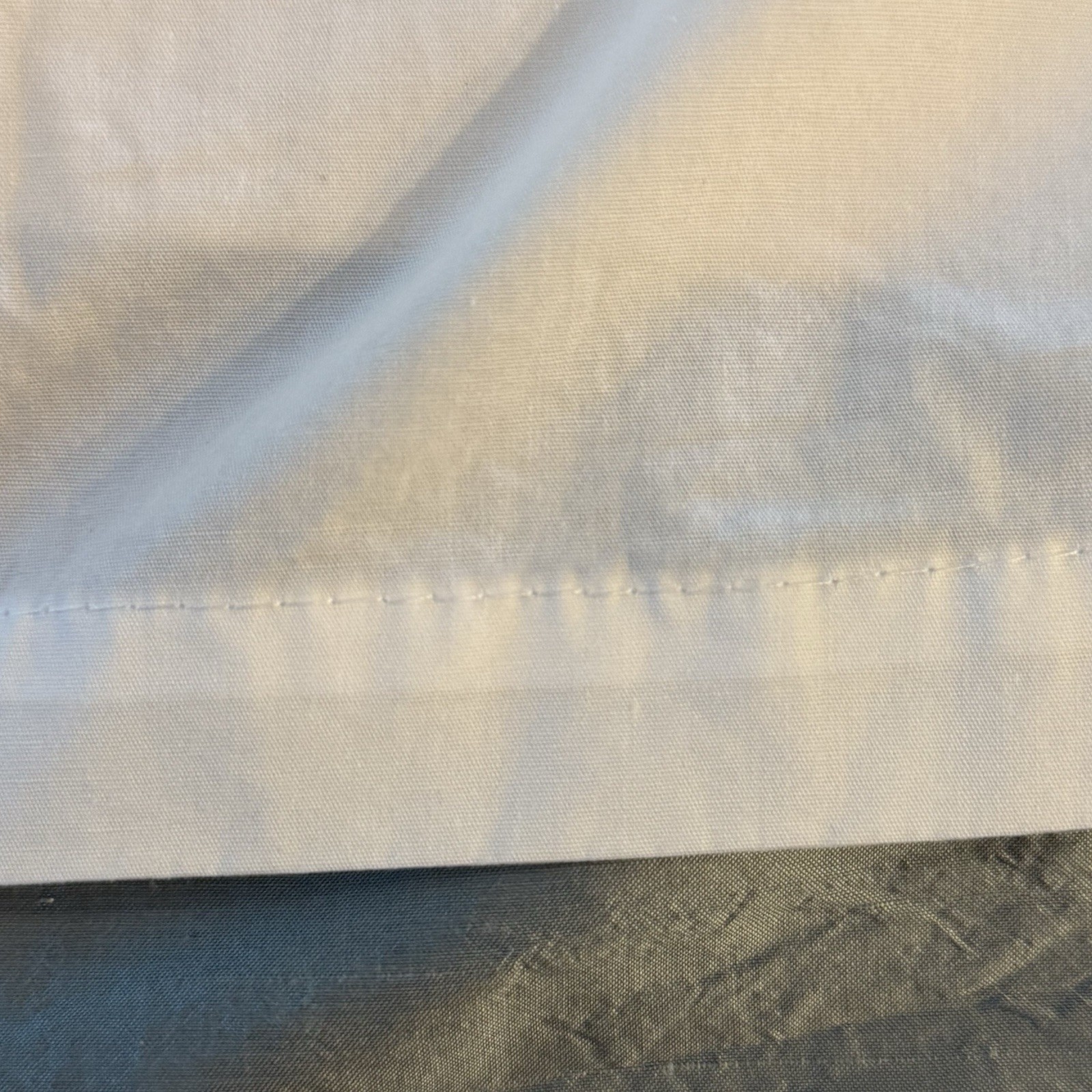 VTG Silk Curtain Panels SET 2 Light Blue Thermal Blackout Double Lined 47×90 Ea