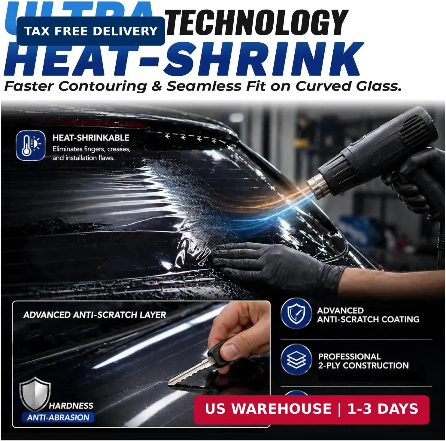 RockRose 20% Premium Carbon Car Window Tint Film 20 in x 20FT 2PLY Charcoal Priv