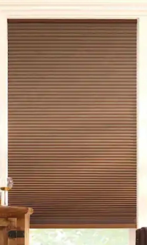 Home Decorators Mocha 9/16 in Blackout Cordless Cellular Shade 34 in W x 64 in L