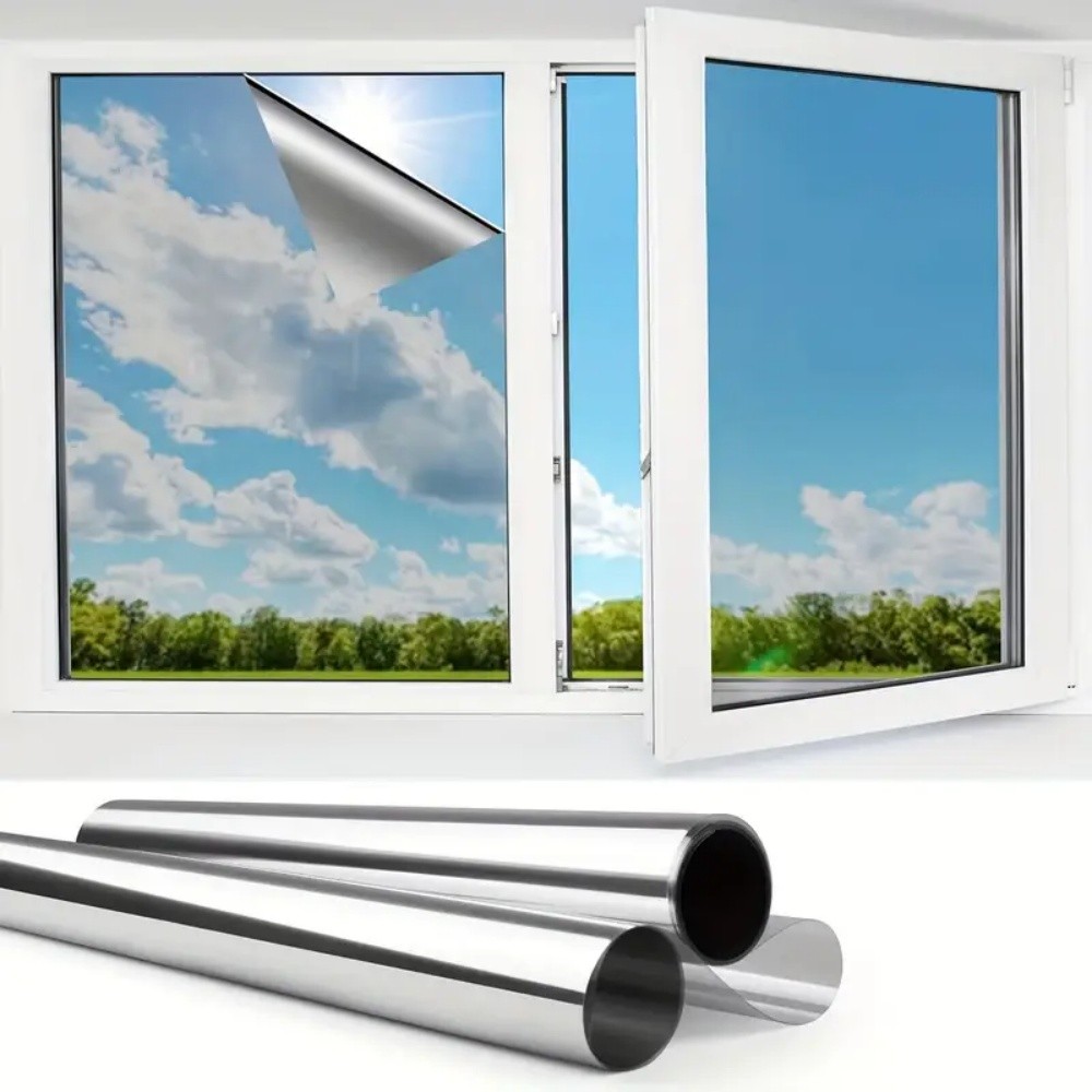 One-Way Mirror Window Film Privacy Tint Sun UV Reflective Heat Control for House