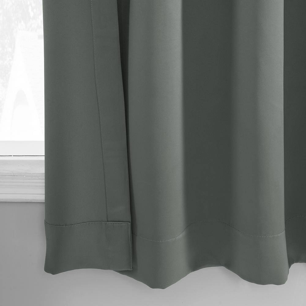 Neutral Grey Rod Pocket Room Darkening Curtain – 50 In. W X 63 In. L (1 Panel)
