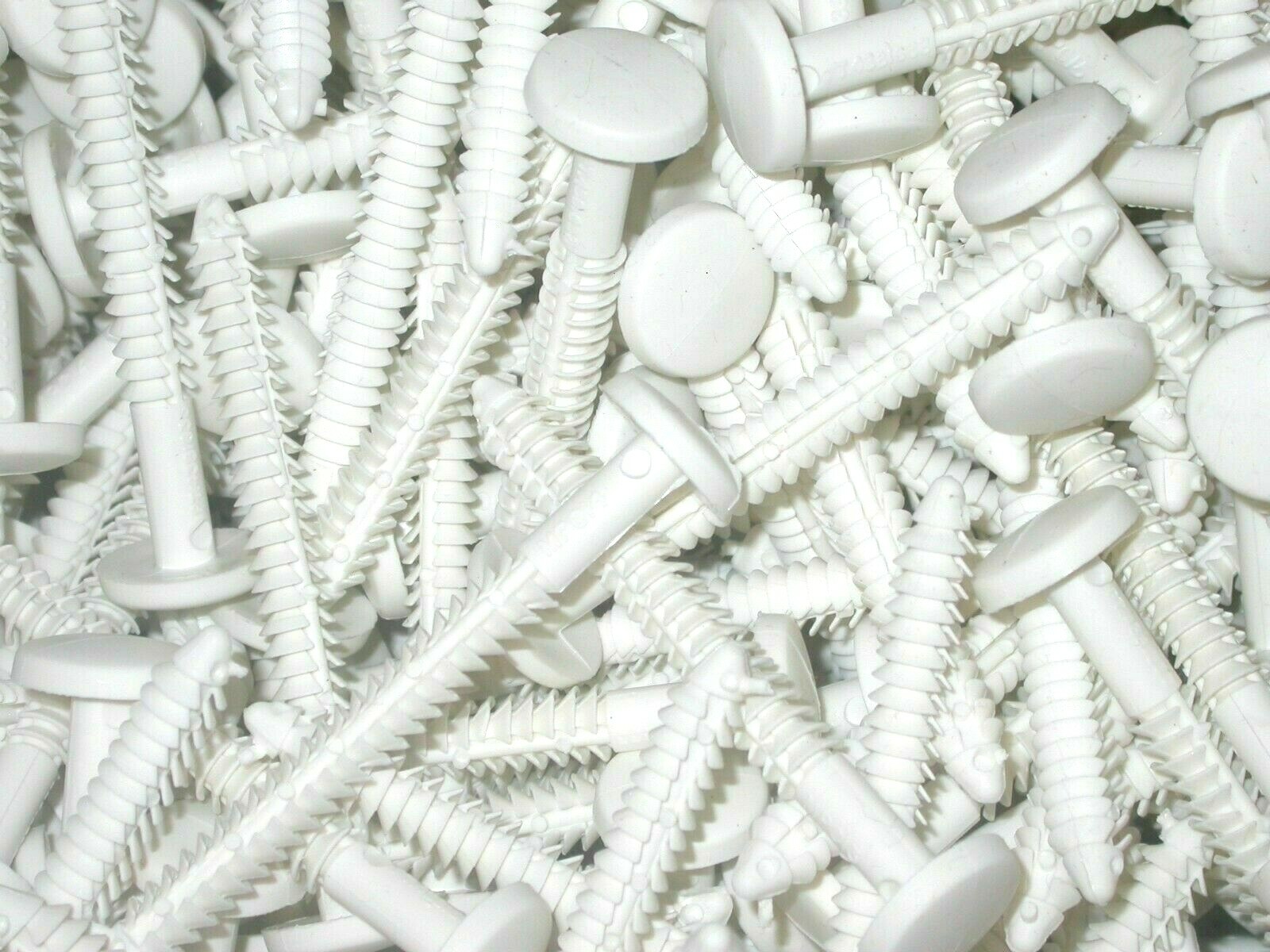 White Window Shutters Panel Peg Loks 3″ Shutter Fasteners Spikes Lock Pegs Bulk