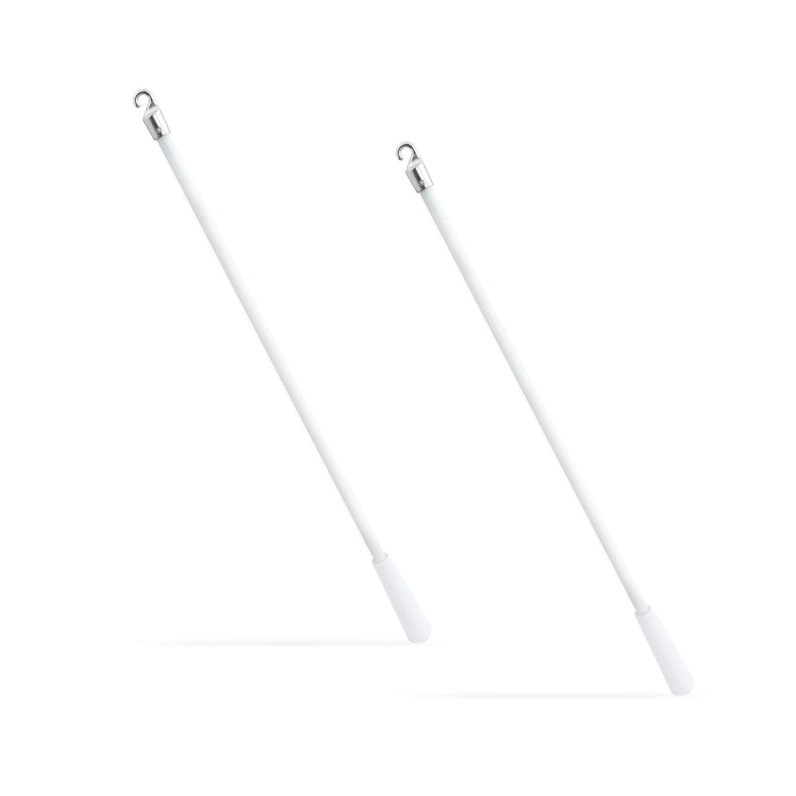2Pcs White Window Blind Tilt Wand with Metal Hook, 17in Fiberglass Blind Wand…