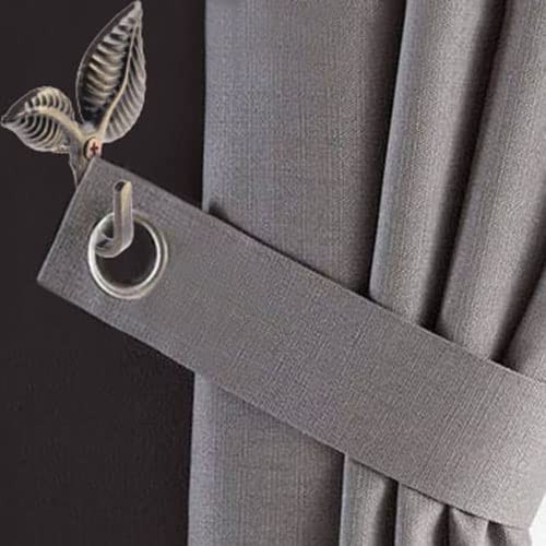 Hicello 2Pcs Curtain Tieback Hooks Multifunctional Wall Hook Bronze Vintage L…