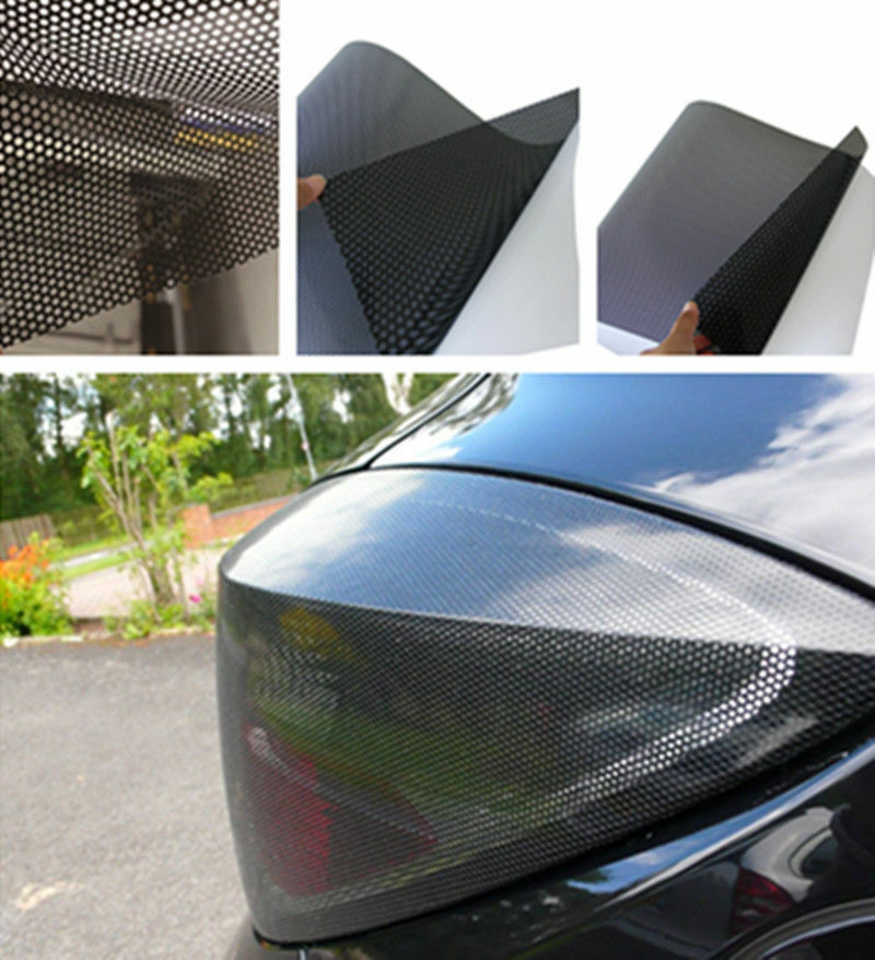 Black Perforated One Way Vision Privacy Window Film car home glass sticker Decor