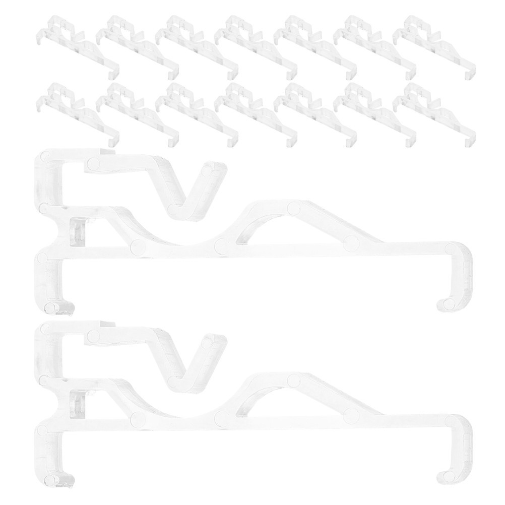 36Pcs Transparent Plastic Valance Clips for Blinds Seamless Hidden Support