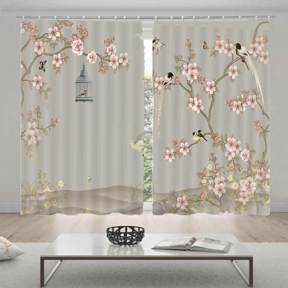 Flower Expand Exchanges 3D Curtain Blockout Photo Printing Curtains Drape Fabric