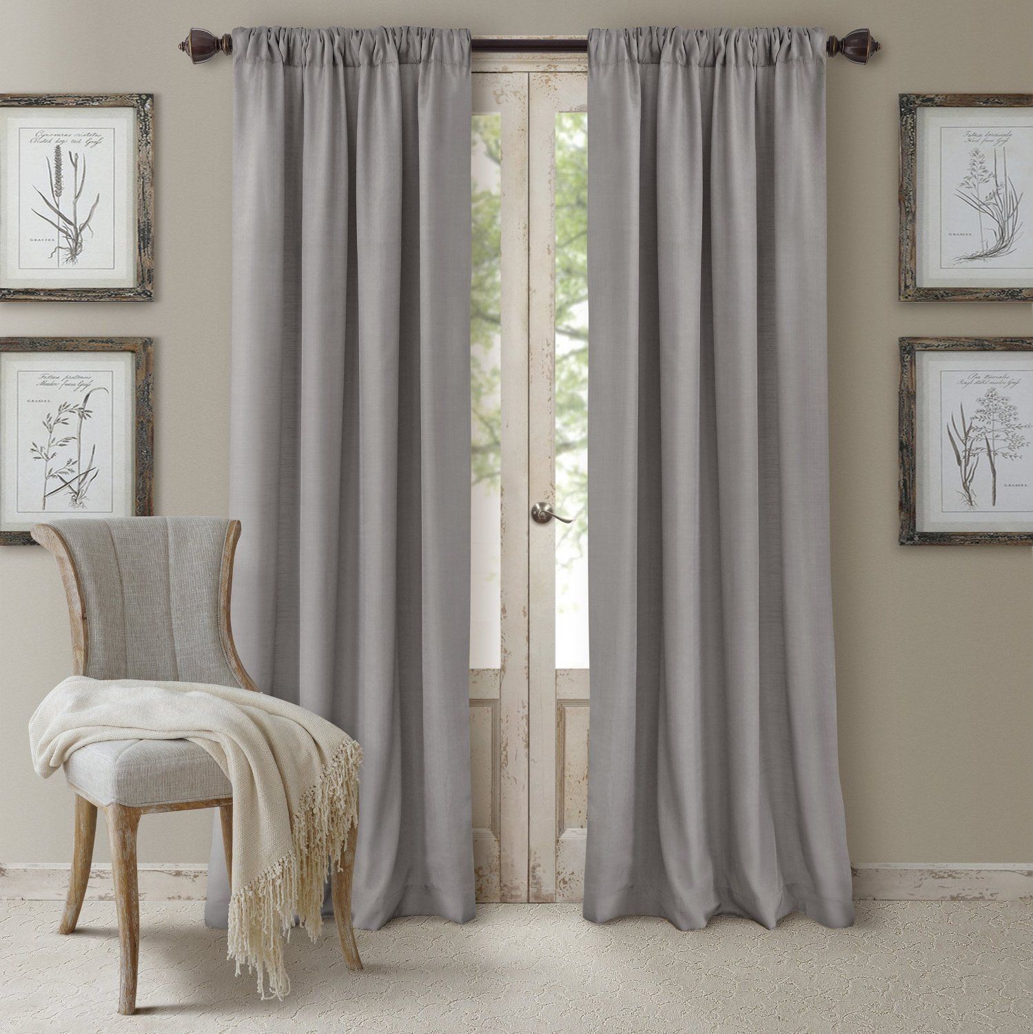 Elrene Curtains Cachet 3 in Room Darkening Window Treatment 52”X84”