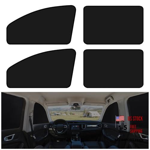 Magnetic Car Window Shades 4 Pack – Blackout Side Black-Smooth Blackout (4PCS)
