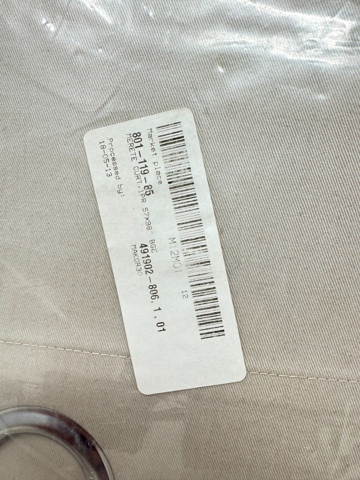 IKEA Merete Beige Curtains 57×98″ Grommets 801.119.85 NEW