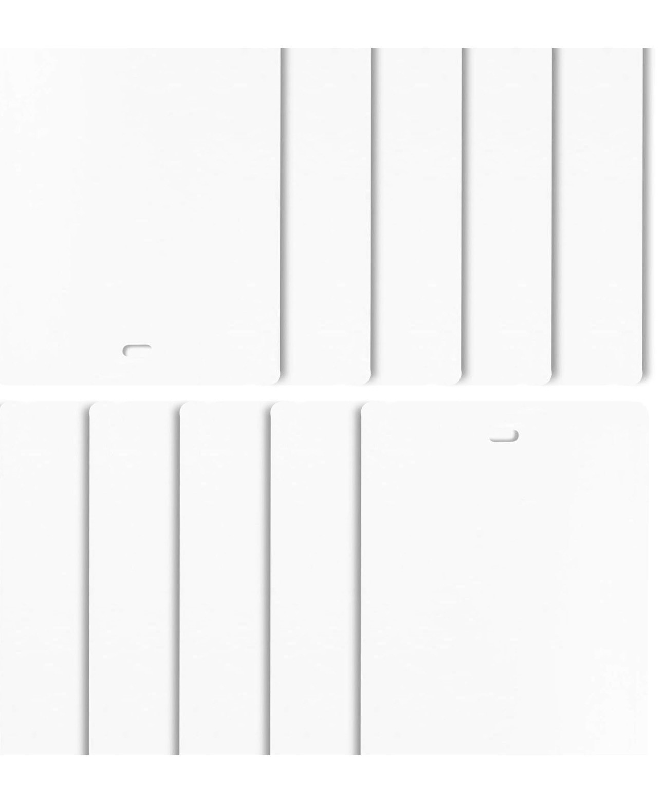 DALIX PVC Vertical Blind Replacement Slats White Curved Smooth 58.5” L 3.5” W