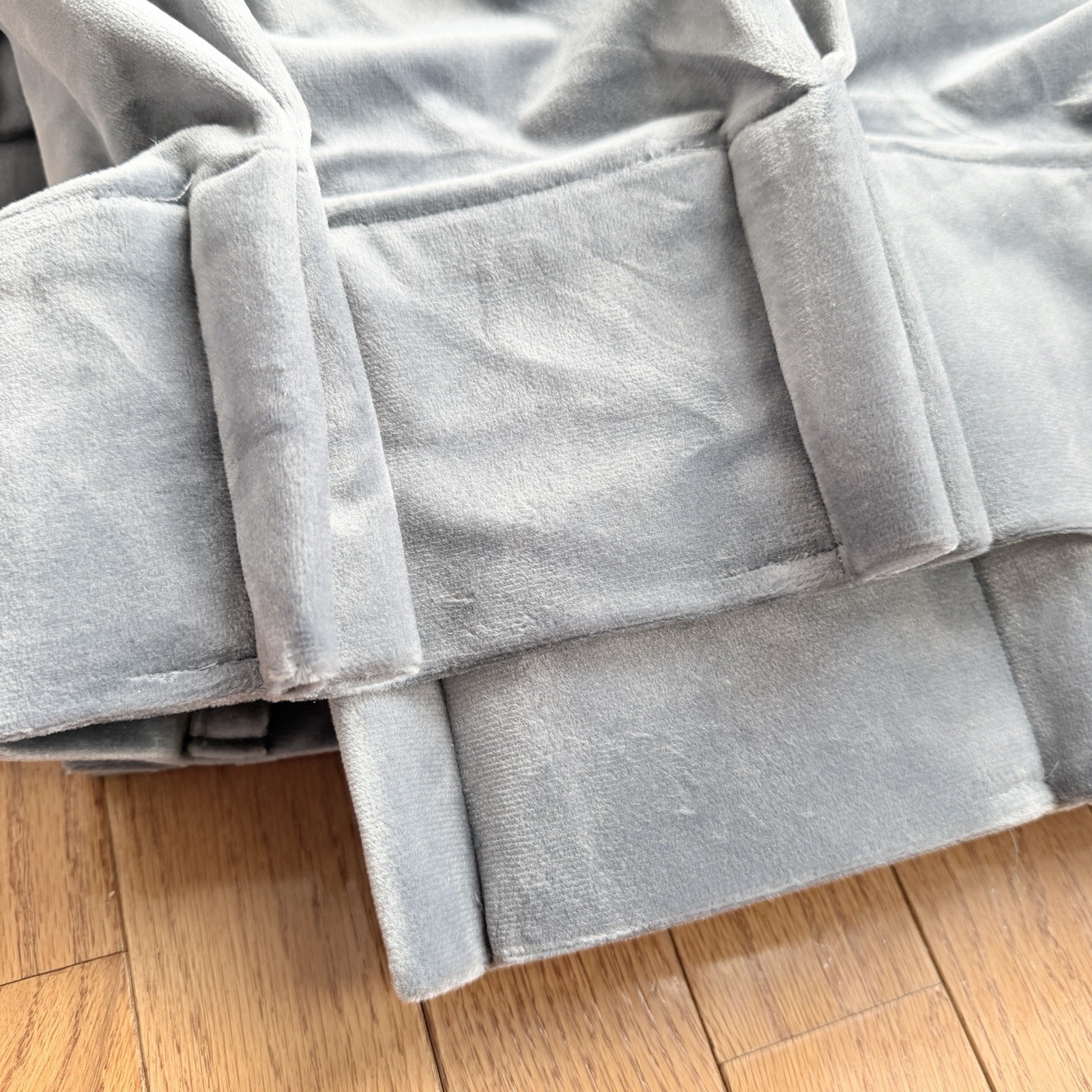 2 Sets Curated Kravet Velour Curtains Gray Silver Blue Panel 32×108 READ!