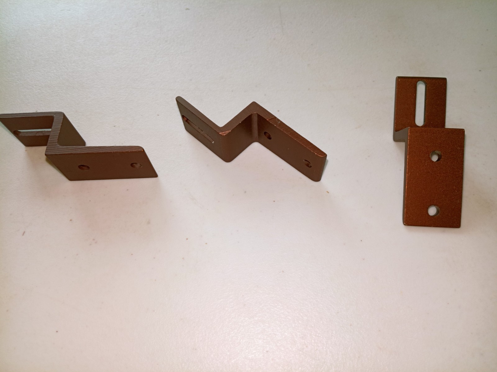Kirsch ceiling mounted traverse rod 71131 metal Z brackets. 3 brackets. 511