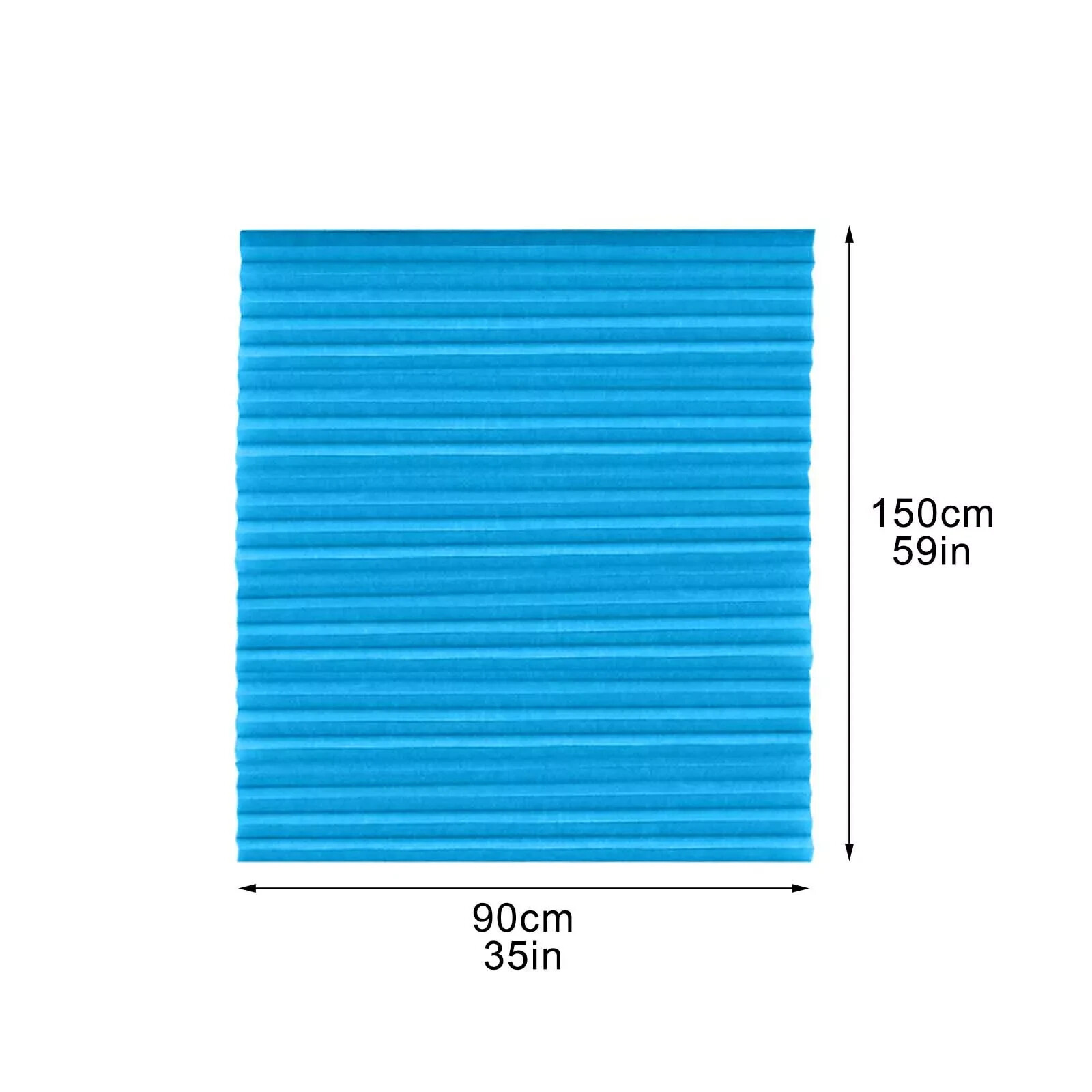 Pleated Fabric Shades, Temporary Window Blinds, No Drilling Self Adhesive Blind*