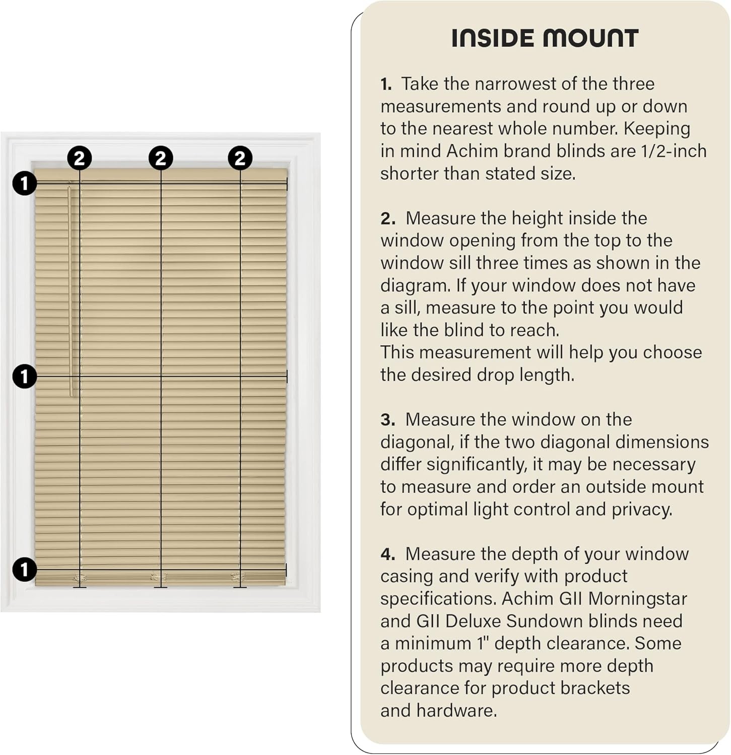 Cordless Room Darkening Mini Blind 33 Inch Width 64 Inch Length 1″ Slat Size