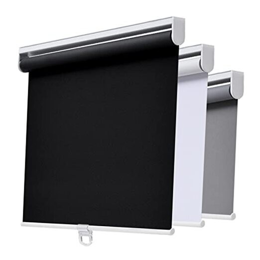 Cordless Roller Shadesout Blinds for Windows Room Darkening 23″W x 72″H Black