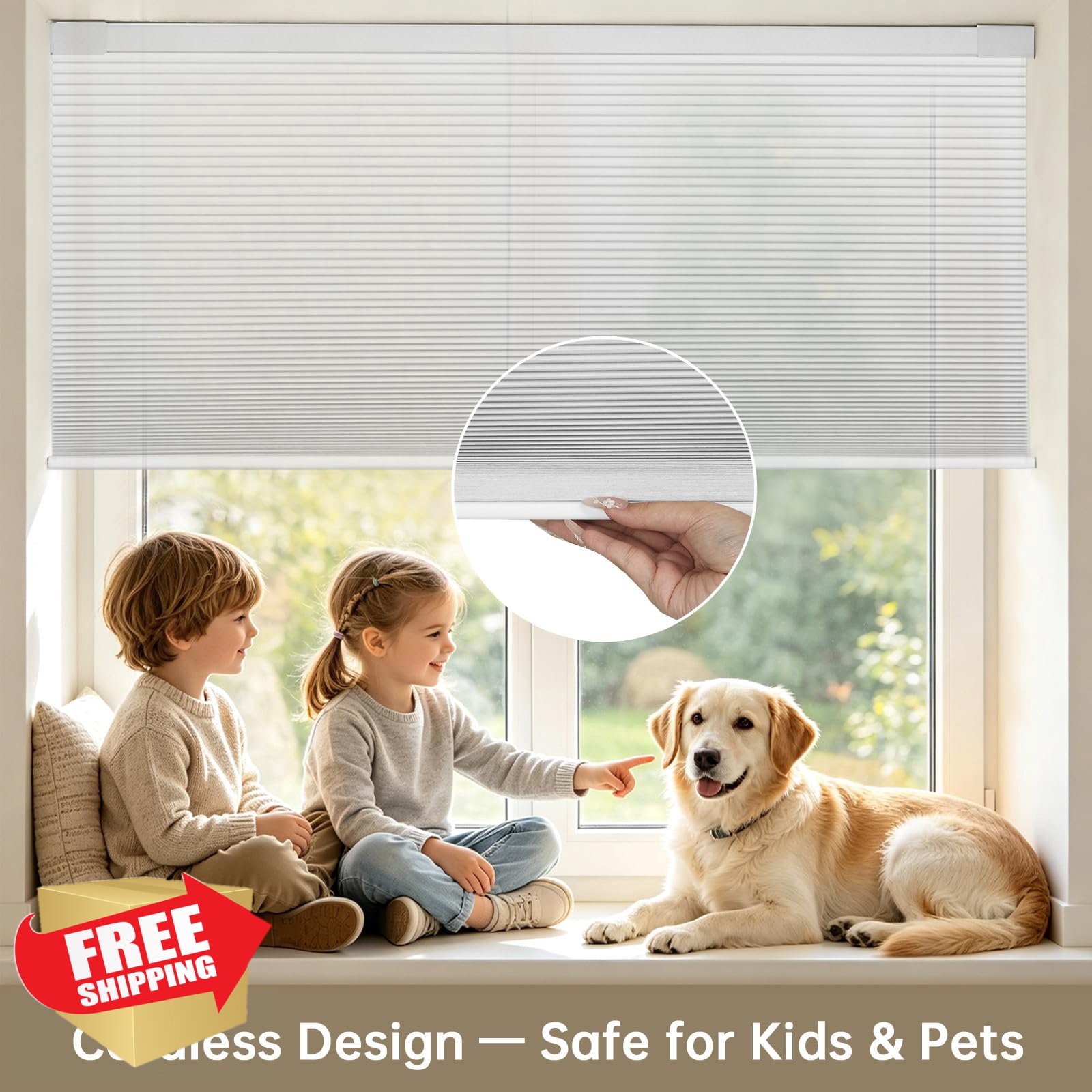 Changshade Cellular Shades 20.5″x48″ White