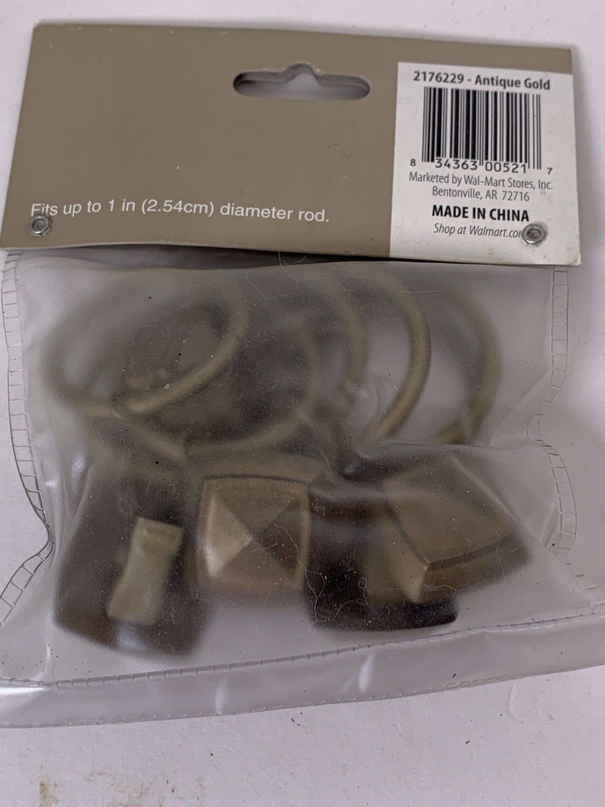 1″ Clip Drapery Rings Brass Set of 7 Art Deco Styling Home Trends