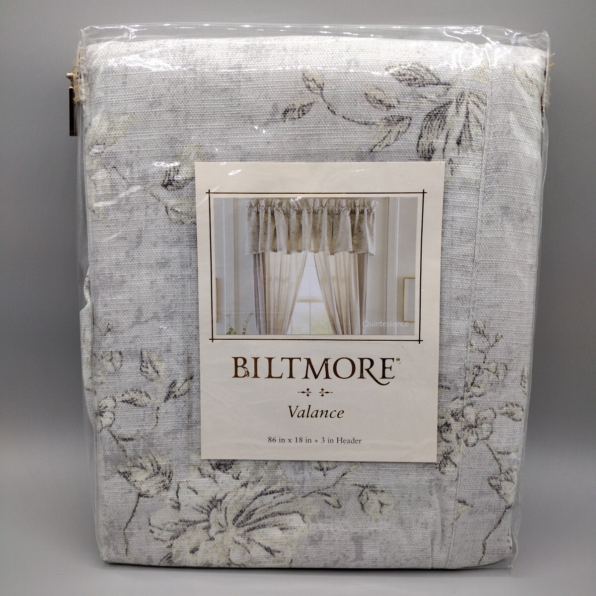 Biltmore “Quintenssence 86 in x 18 in 3 in header Linen/Cotton Floral New