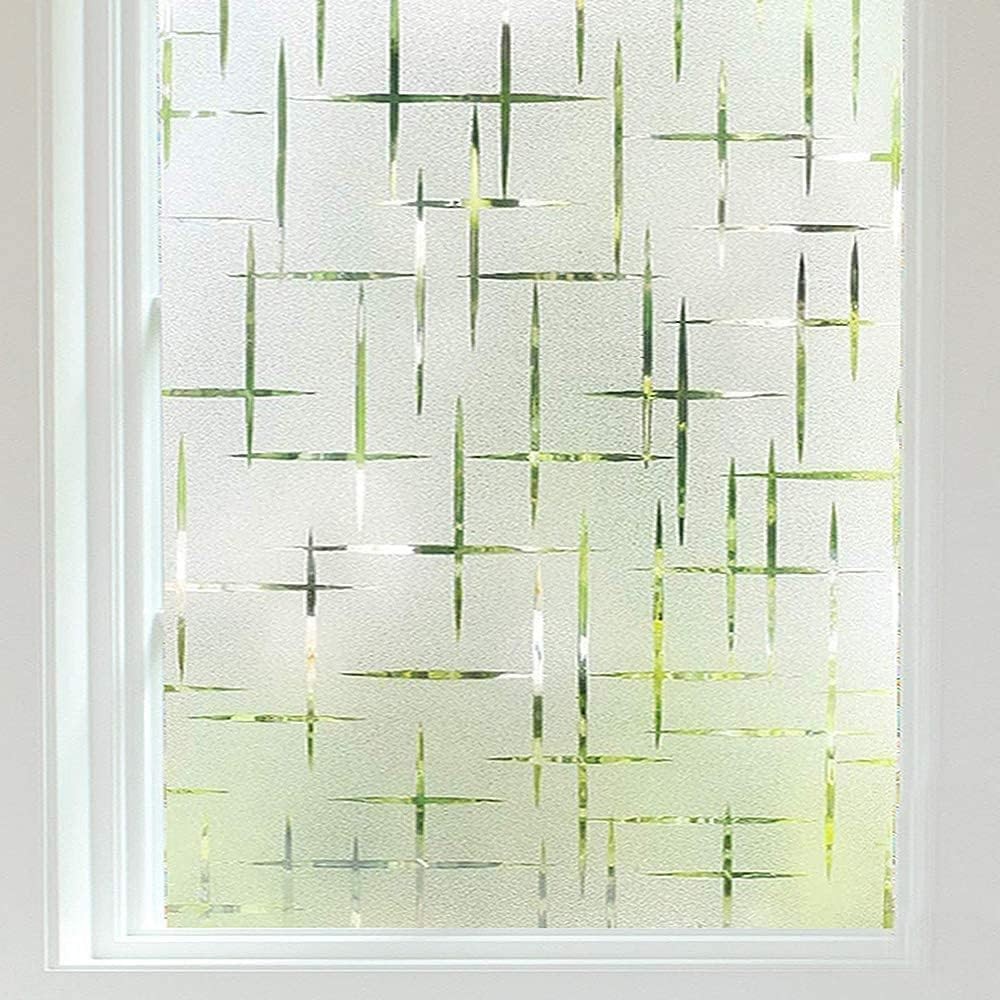 17.5 x 78.7 inches Frosting Privacy Film for Glass Windows, Self Static-Cling