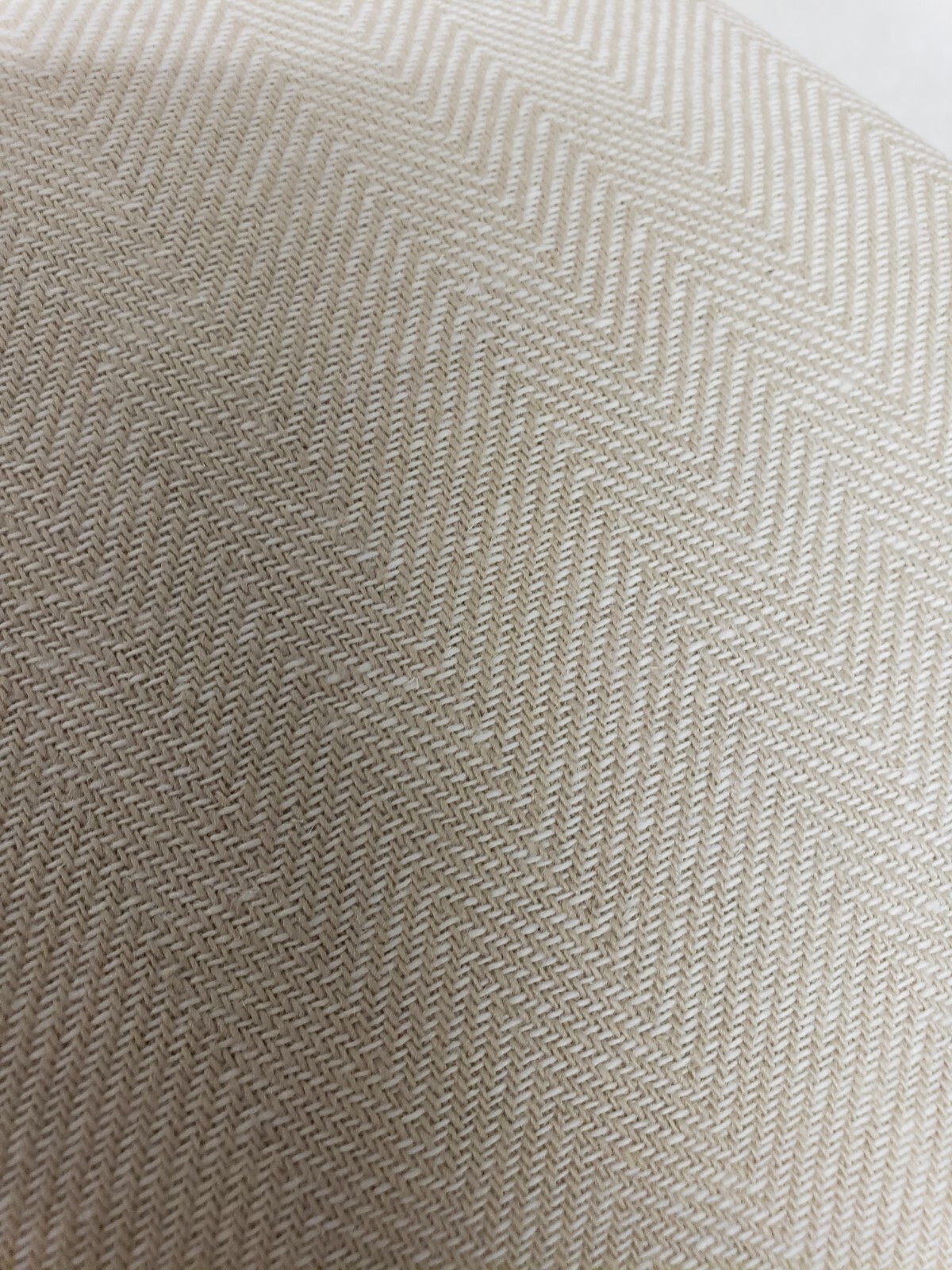 Pottery Barn Stella Herringbone Linen Flax Curtain Drapes Panel NEW 50×108