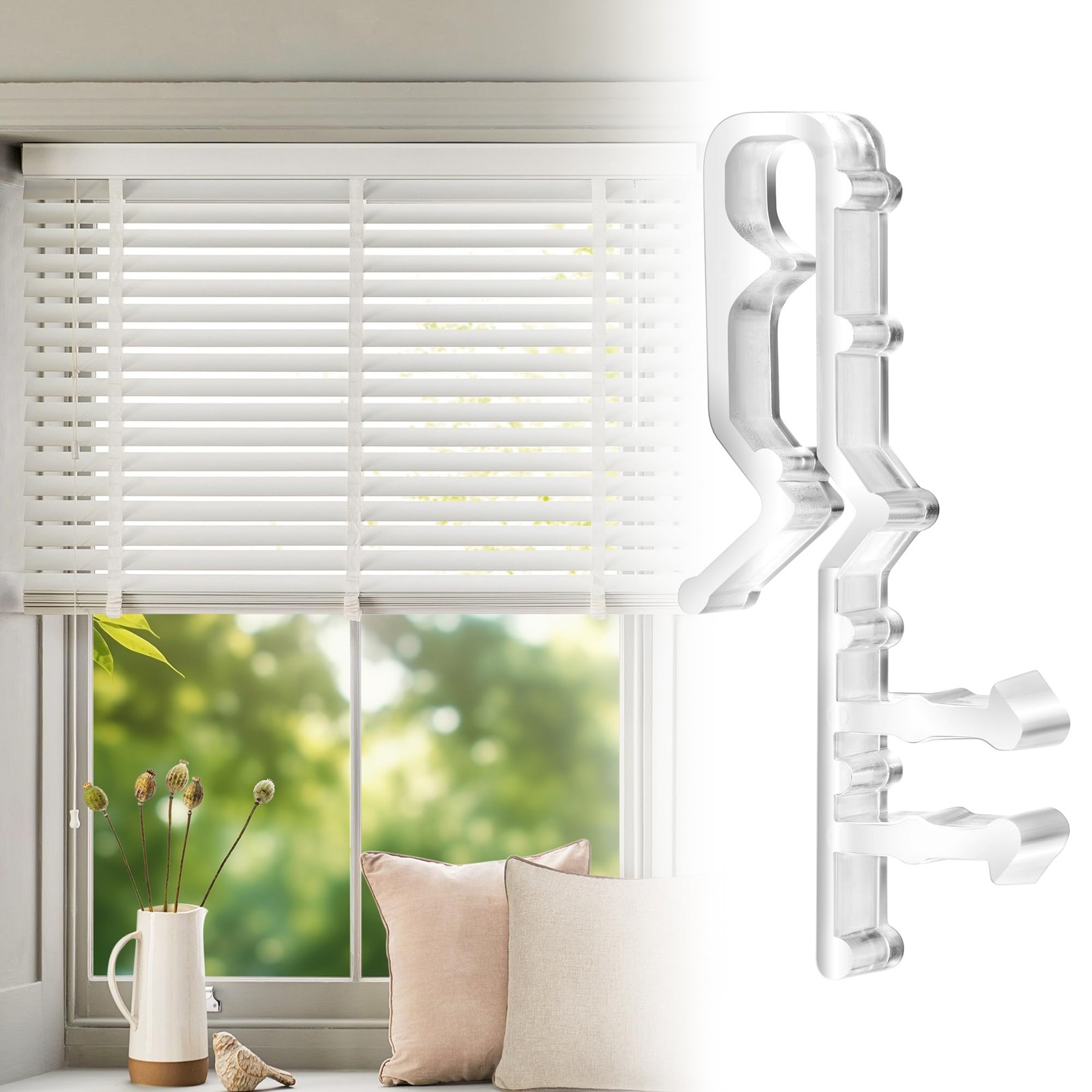 2-1/8″ Valance Clips for Blinds, 12 Pack Replacement Clips for Window Blind | Cl