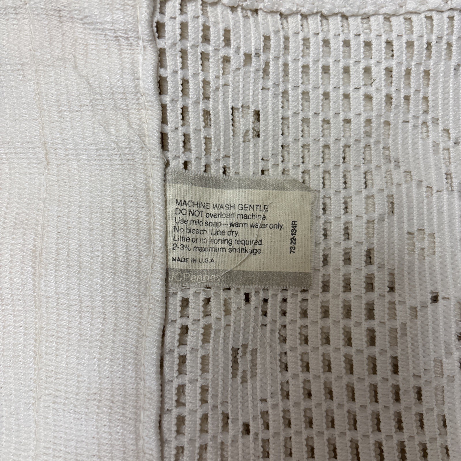 Lot 4 JCPenney Lace Window Valance Cream Floral Crocheted Rod Pocket 11×69″ VTG