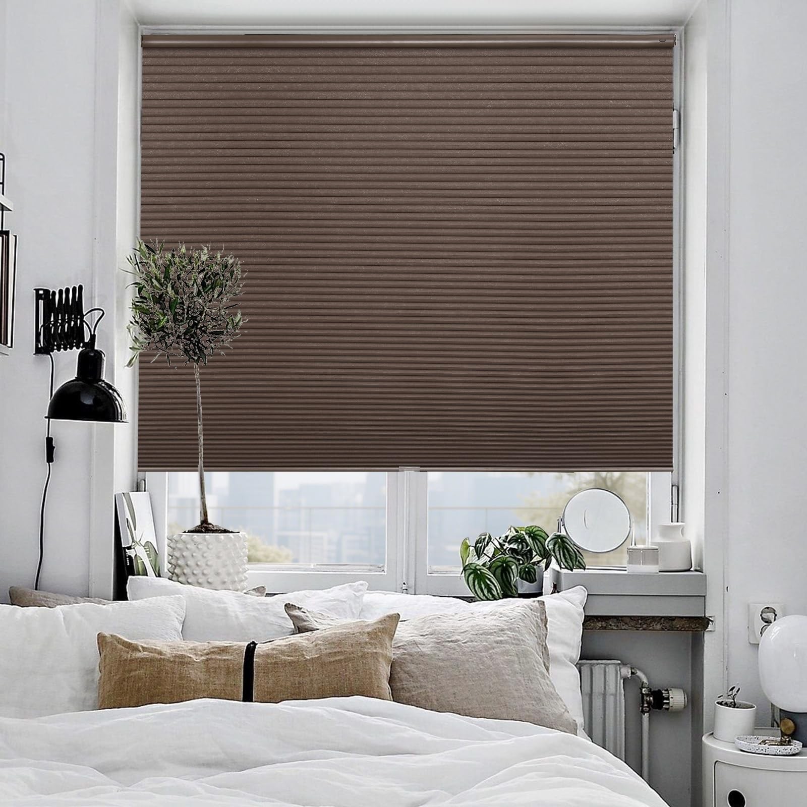 Joydeco No Tools No Drill Window Blinds For Indoor Windows Blackout Shades
