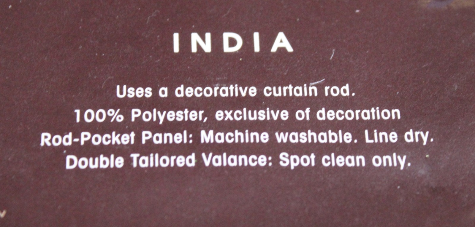 Chris Madden India Beaded Tailored Valance Olive Night NEW IN PACKAGE