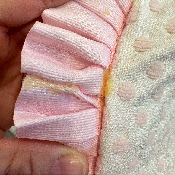 Pottery Barn Audrey Polka Dot CUSTOM Drapes Set 2 Pink Embroidered Chenille RARE