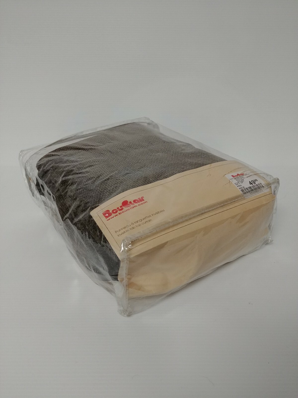 BOUCLAIR Woven Invisible Tab Top Curtain Brown 137x213cm – NIB