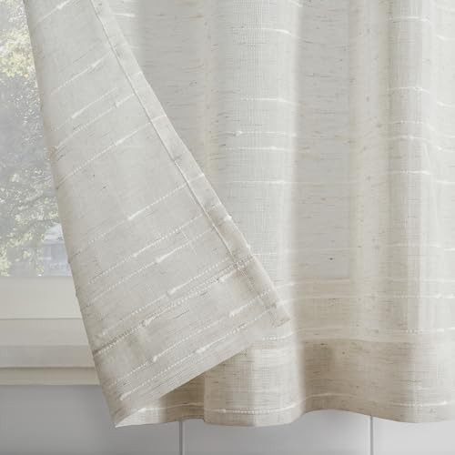 Textured Slub Stripe Anti-Dust Allergy/Pet 52″W x 14″L (Pack of 1) Linen